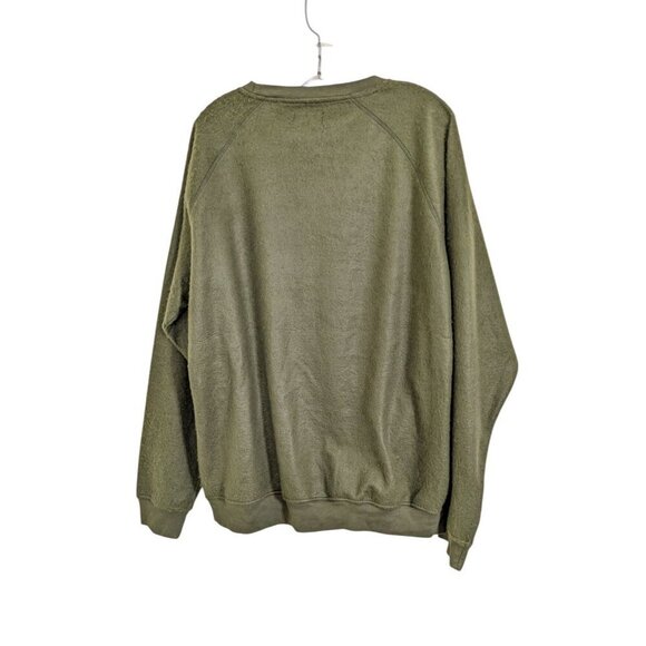 Liv Outdoor Life Integrity Earth Mens Sweatshirt Army Green Soft Fuzzy Size XL - Picture 2 of 7